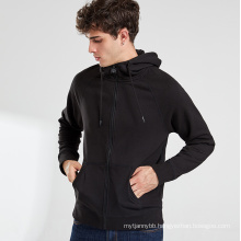 New Arrival Hot Sale French Terry Stretchable Zip Up Men's Hoodie Sweater